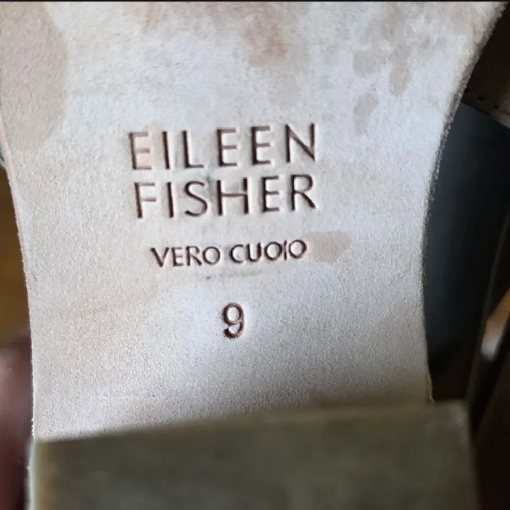 Eileen Fisher Womens 9 Taupe Suede Open Toe Cutout Block Heel Sandal Booties